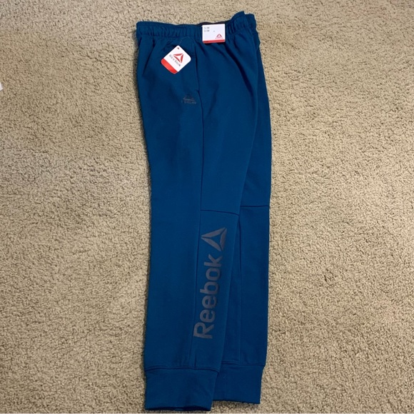 Reebok Pants Reebok Mens Pace Runner Slim French Terry Active Pants